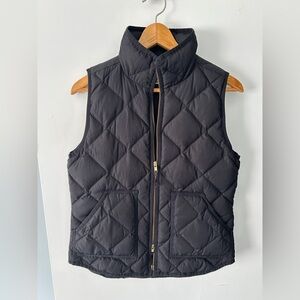 J CREW Down Quilted Puffer Vest Black XS